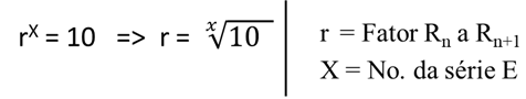Formula for r of an E series