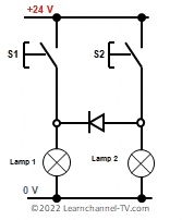 Anwendung Gleichrichterdiode zur Entkopplung von Signalen