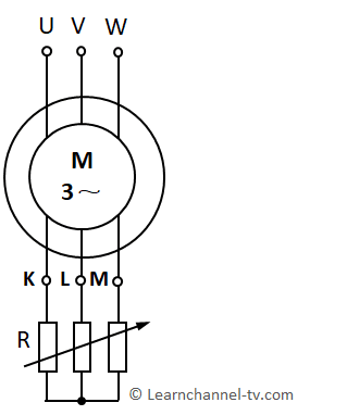 símbolo Motor de anillos rozantes